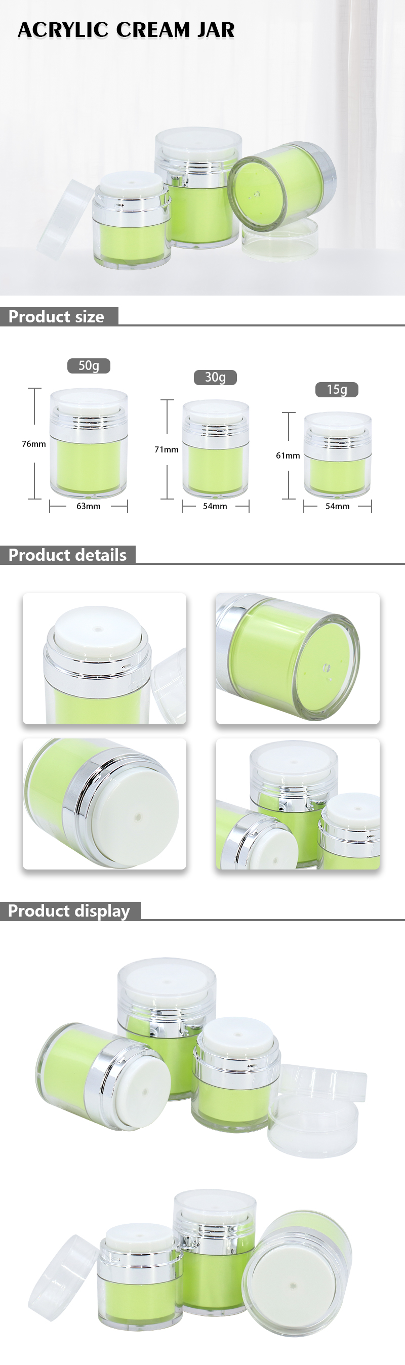 Airless Pump Cream Jar