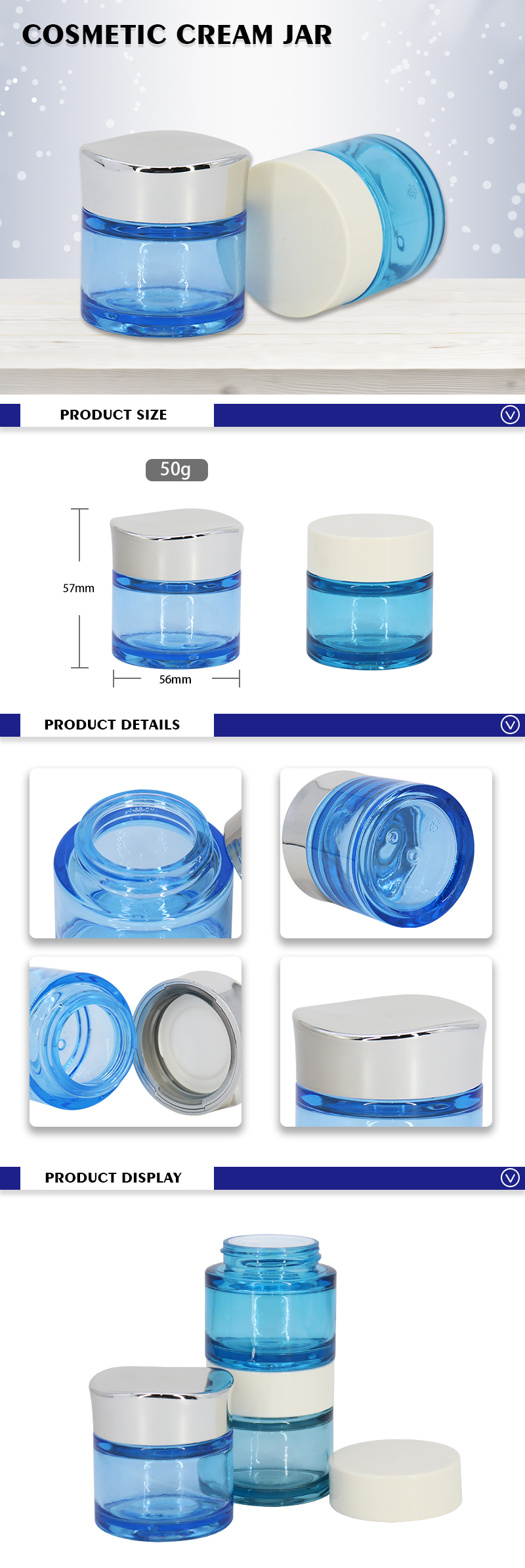 50g Clear PET Plastic Cream Jar
