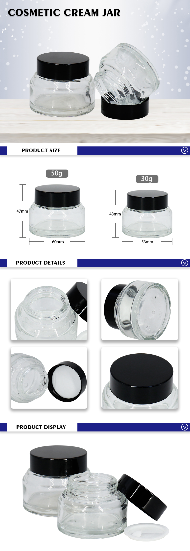 50g Cosmetic Glass Jar