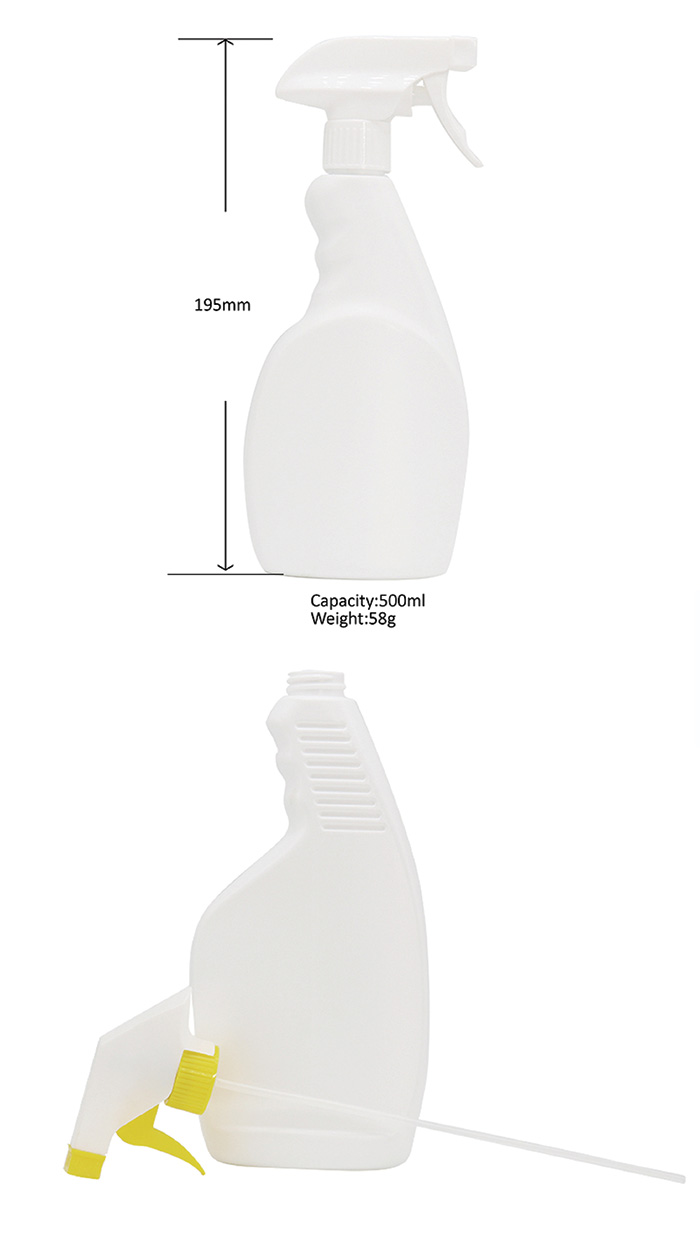 All Plastic Mist Pump Spray Bottle With Spray Pump Pure White Color