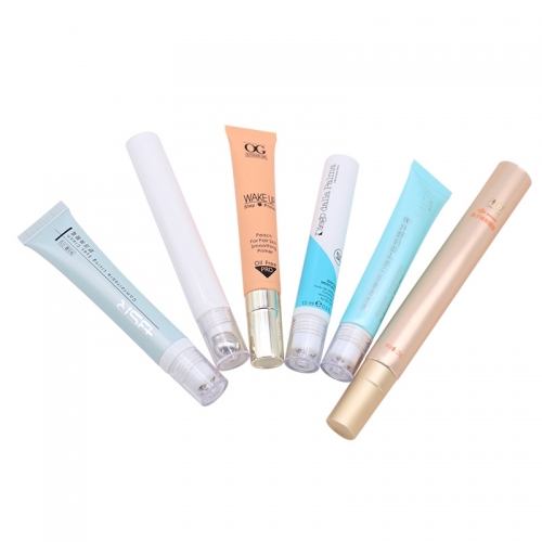 15g 20g Plastic Cosmetic Tubes With Stainless Roller Ball / Massage Eye Cream Tube