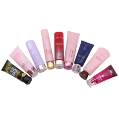 Pink Plastic Cosmetic Tubes , Squeeze Tubes For Lotion And Face Cream