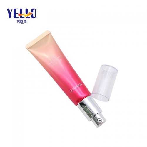 Beauty Laminated Plastic Cosmetic Tubes With Pump Cap For Hand Cream