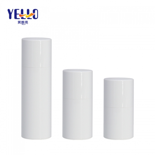 Eco Friendly Airless Cosmetic Bottles Pure White Label Printing 30 / 50 / 100Ml