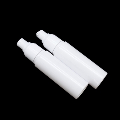 Cylinder Shape White Empty Lotion Pump Bottle , Plastic Cosmetic Container