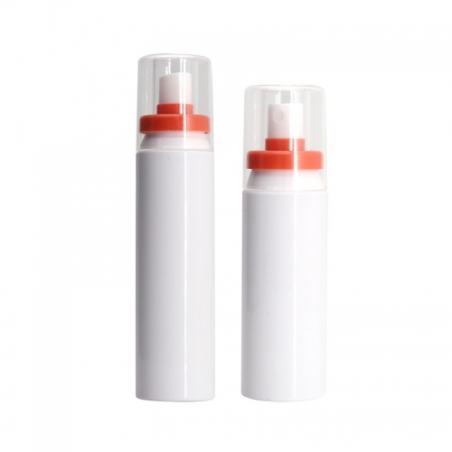 White Color Plastic Cosmetic Spray Bottles Round Shape Silk Printing