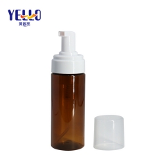 Frosted Amber Foam Dispenser Bottle With Silicone Brush Or Foam Pump