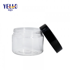 Round Transparent Cosmetic Cream Jar With Screw Lid / Facial Mask Container