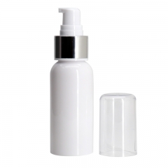 Refillable Plastic Lotion Pump Bottles Cylinder Shape Silk Printing Surface