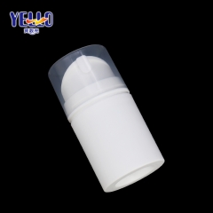 Cylinder White Airless Pump Bottle 50ml For Cosmetic PP Material Durable