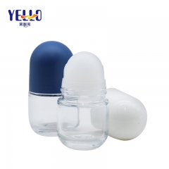Empty Round 50ml Glass Roll On Deodorant Bottles With Private Logo