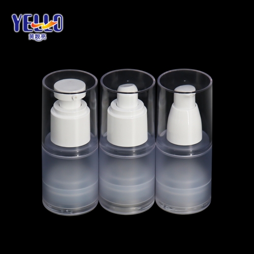 Empty Frosted Airless Pump Bottle , Thick PET 30ml Skincare Serum Bottle