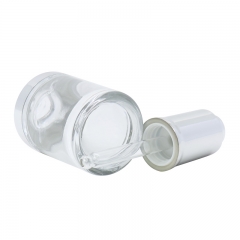 Clear Empty Serum Bottles , Glass Material Essential Oil Dropper Bottles