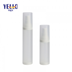 Frosted Airless Cosmetic Lotion Bottle / Cylinder Shape Empty Cosmetic Containers