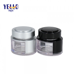 PETG Eco Friendly Cosmetic Cream Jar 50g Customized Color Black Cap