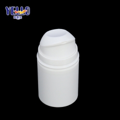 Cylinder White Airless Pump Bottle 50ml For Cosmetic PP Material Durable