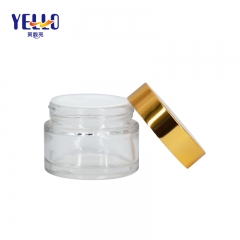 Customized Made Cosmetic Glass Cream Jars / 30g Skincare Body Cream Containers