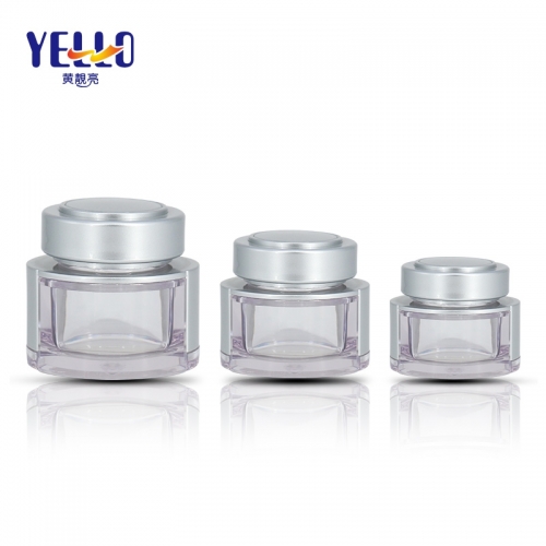 PETG Eco Friendly Cosmetic Cream Jar 50g Customized Color Black Cap