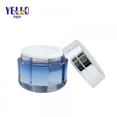 High Gloss Cosmetic Cream Jar Packaging , Face Cream Blue Jar
