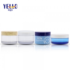 Round Shape Cosmetic Cream Jar Thick PET Plastic Material 25g 50g 80g