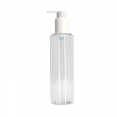 Clear Plastic PET Empty Toner Bottles Pump Cap For Facial Care 250Ml