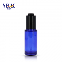 Clear Blue Cosmetic Serum Bottle With Dropper PETG Eco - Friendly Material