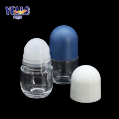 Empty Round 50ml Glass Roll On Deodorant Bottles With Private Logo