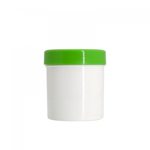 White Plastic Container Jars , Hair Cream Containers With Lids