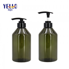 Clear Green Plastic Shampoo Bottle , 500ml Hand Sanitizer Lotion Bottle
