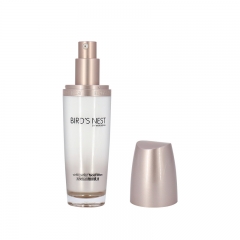 Cylinder 45ml Acrylic Lotion Bottle For Skincare Product Plating Pump