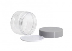 Clear Plastic Cosmetic Jars For Cream , Wide Mouth Cosmetic Container