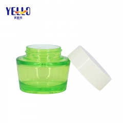 Green Color PET Plastic Cosmetic Cream Jar With Strong Sealing , Face Cream Container