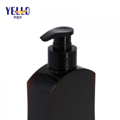 Luxury Amber Blank Shampoo Bottle Unique Design Screen Printing Surface