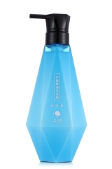 Blue Empty Plastic Shampoo Bottles , PETG Plastic Pretty Shampoo Bottles