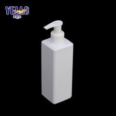 250ml White Square Empty Shampoo Bottles , Hair Shower Gel Plastic Bottle