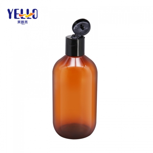 Amber Color Empty Shampoo Bottles , PET Plastic Body Wash Pump Bottle