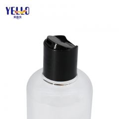Round Clear PET Plastic Empty Shampoo Bottles , Shampoo Pump Containers With Flip Cap