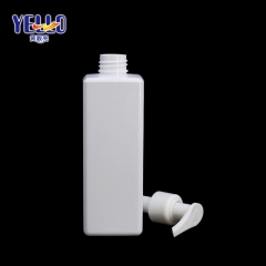 250ml White Square Empty Shampoo Bottles , Hair Shower Gel Plastic Bottle
