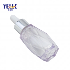 Diamond Shape Eco PETG Serum Pump Bottle , Empty Plastic Dropper Bottle
