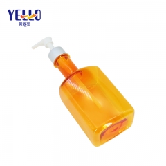 Candy Clear Bath Gel Bottles , Square Shampoo Bottle 500ml Wholesale Supply