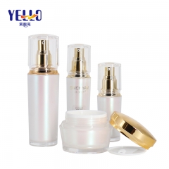 Gold Acrylic Cream Jars , Acrylic jar packaging for creams, serums and lotions