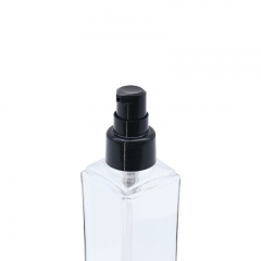 Square Heavy Wall Bottles , White Cosmetic PET Lotion Bottles in high grade