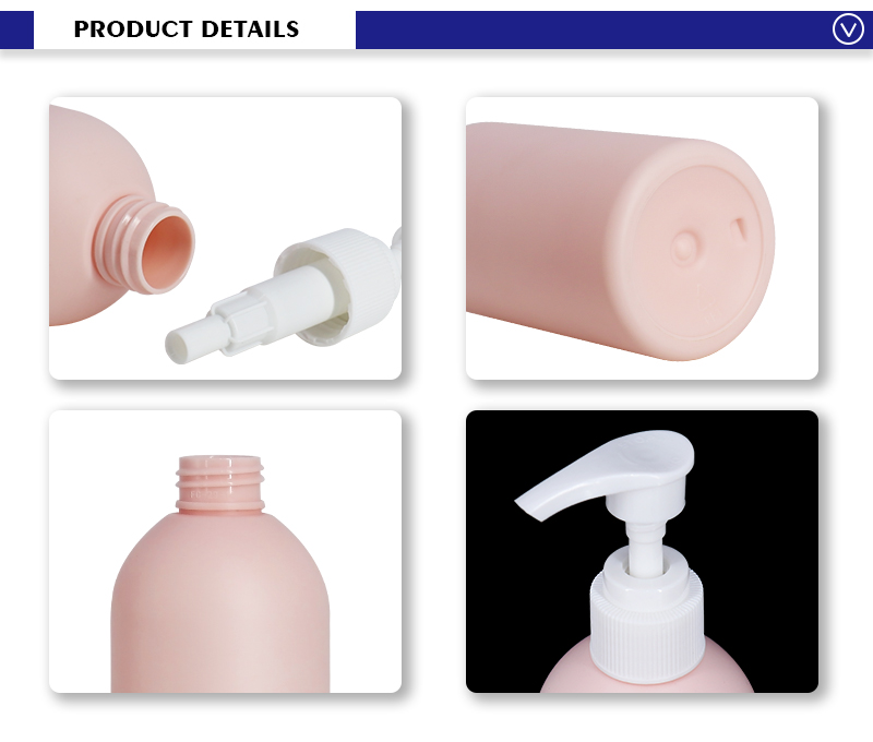 250ml Lotion Bottles With Pump Bulk / Pink PET Shampoo Bottle