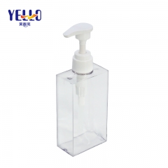 200ml 300ml 500ml Clear Plastic Pump Bottles / Square Shampoo Bottle Wholesale