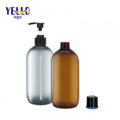 Colors Custom Plastic Squeeze Bottle with Black Lotion Pump 20oz / 590ml , Empty PET Lotion Bottles