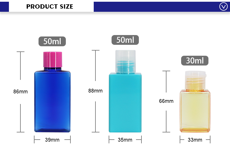 Tiny Plastic Cosmetic Bottles , Portable Refillable Lotion Bottle 1oz 