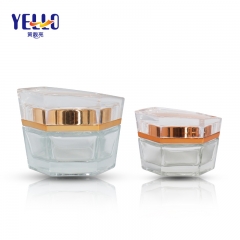 20g 50g Luxury Unique Glass Cosmetic Jars For Skincare Cream​​​​​​​