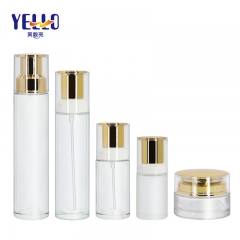 50g Face Cream Cosmetic Containers / Luxury Glass Cosmetic Jars For Cream