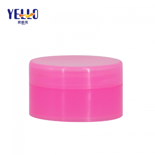 10g Plastic Empty Makeup Cosmetic Cream Jar , PP Round Pink Jars for Lip Balms
