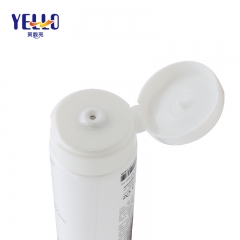 PE Plastic Cosmetic Squeeze Tubes / White Flip Top Cap Lotion Tubes
